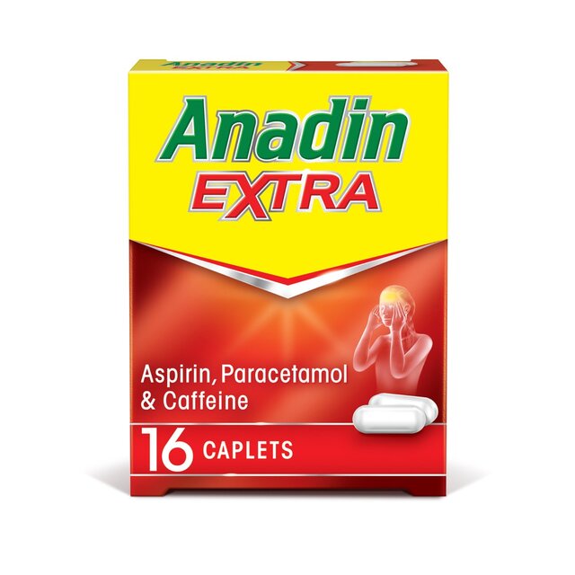 Anadin Extra Aspirin & Paracetamol Fast Acting Pain Killer Caplets   16 per pack - McGrocer