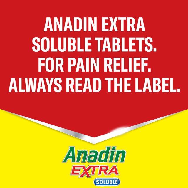 Anadin Extra Aspirin & Paracetamol Pain Relief  Soluble Tablets   12 per pack - McGrocer