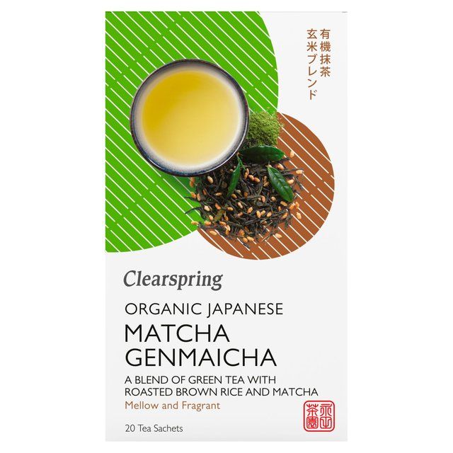 Clearspring Organic Japanese Matcha Genmaicha Green Tea Teabags   20 per pack