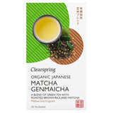 Clearspring Organic Japanese Matcha Genmaicha Green Tea Teabags   20 per pack