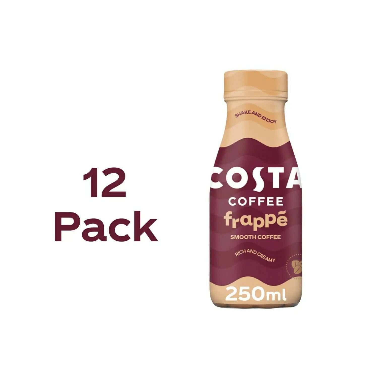 Costa Coffee Frapp&amp;eacute; Smooth Coffee 12x250ml