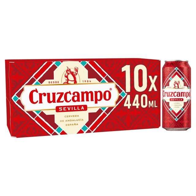 Cruzcampo Lager Beer Cans   10 x 440ml