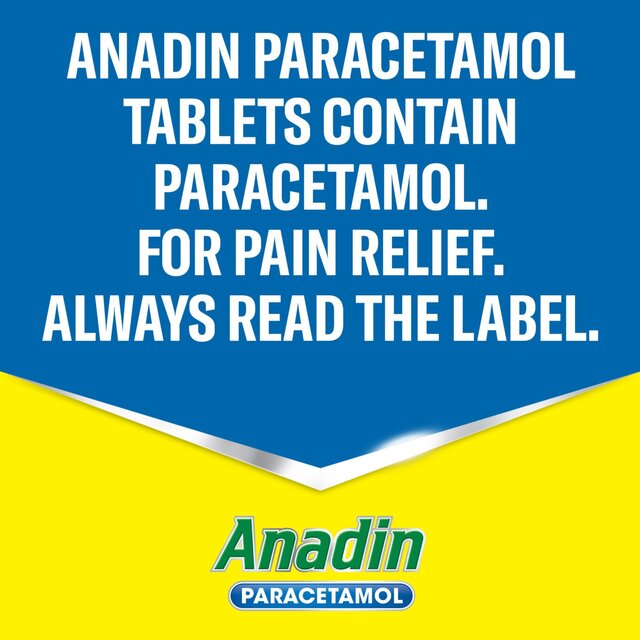 Anadin Paracetamol Pain Relief for Headaches Cold & Flu Tablets 16    16 per pack - McGrocer