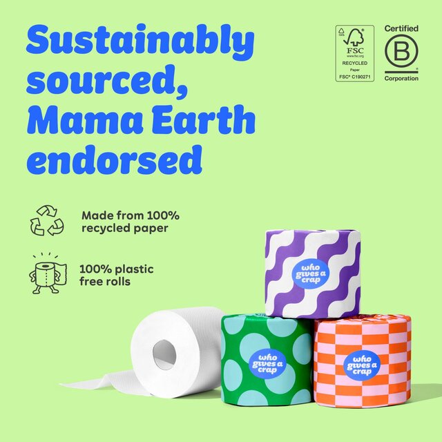 Who Gives A Crap Classic Soft Double Length Toilet Roll   16 per pack - McGrocer