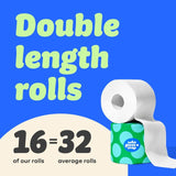 Who Gives A Crap Classic Soft Double Length Toilet Roll   16 per pack - McGrocer