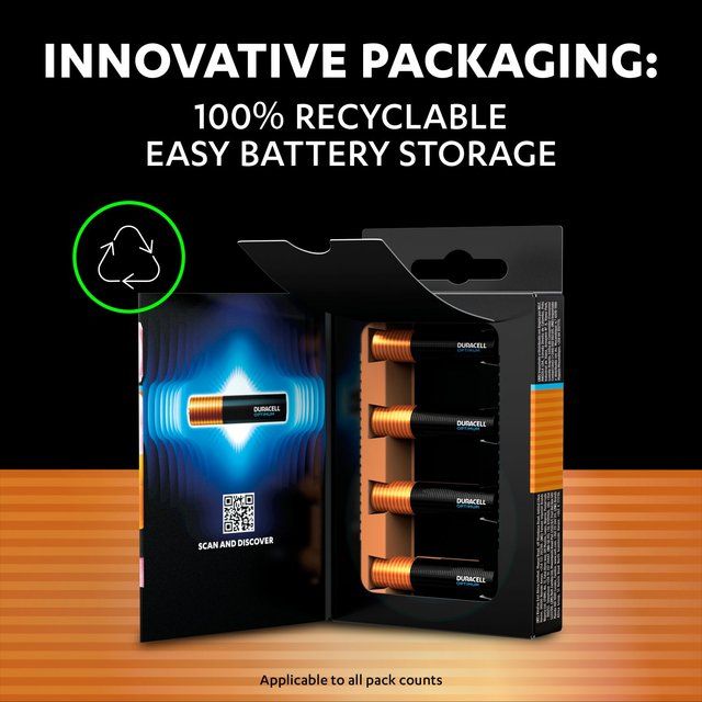 Duracell Optimum AAA Batteries   4 per pack