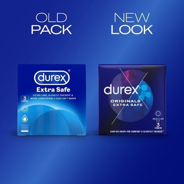 Durex Originals Extra Safe Condoms Regular Fit 3s
