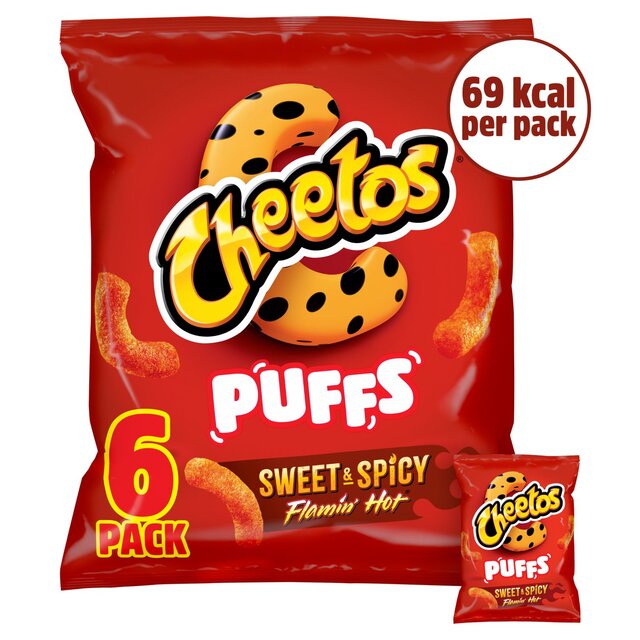 Cheetos Puffs Flamin' Hot Multipack Snacks   6 per pack - McGrocer