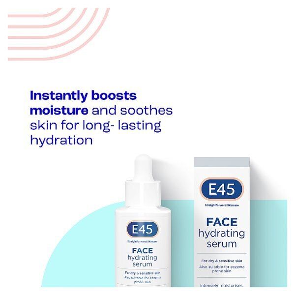 E45 Hydrating Facial Serum For Dry &amp;amp; Sensitive Skin 30Ml