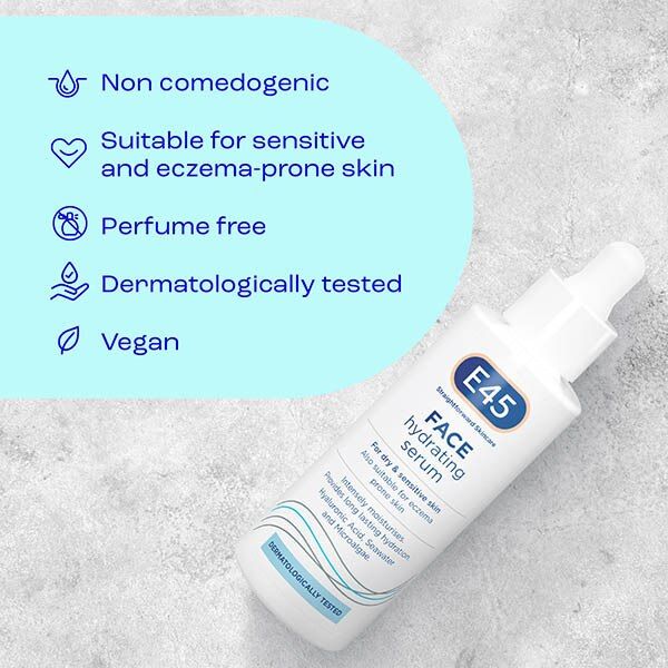 E45 Hydrating Facial Serum For Dry &amp;amp; Sensitive Skin 30Ml