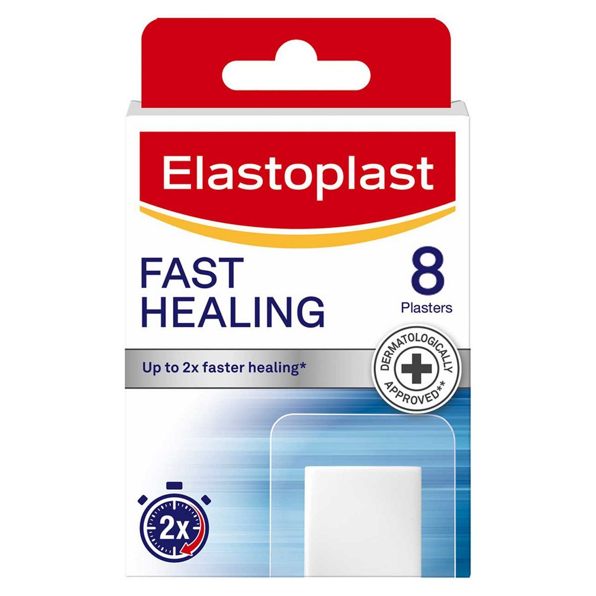 Elastoplast Fast Healing Waterproof Plasters, 8 Pack