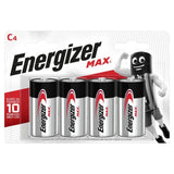 Energizer Max C Batteries Alkaline   4 per pack