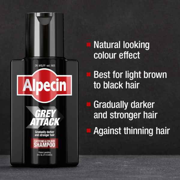 Alpecin Grey Attack Caffeine & Colour Shampoo 2x 200ml - McGrocer