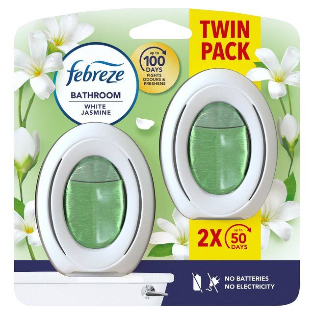 Febreze Bathroom Air Freshener White Jasmine   2 per pack