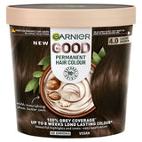 Garnier Good Permanent No Amonia &amp;amp; Shea Butter Formula 100% Grey Coverage 4.0 Cacao Brown Hair Dye