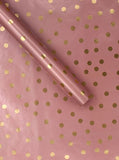 George Pink &amp;amp; Gold Spot Foil Roll Wrap