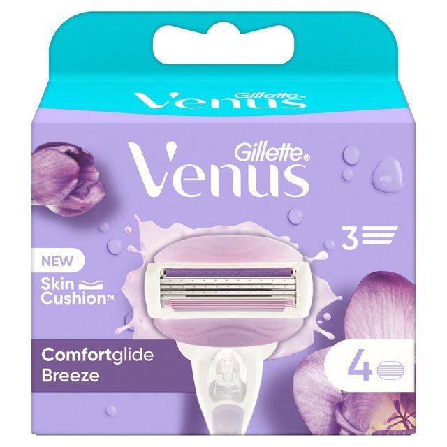 Gillette Venus Comfortglide Razor Blades Breeze   4 per pack