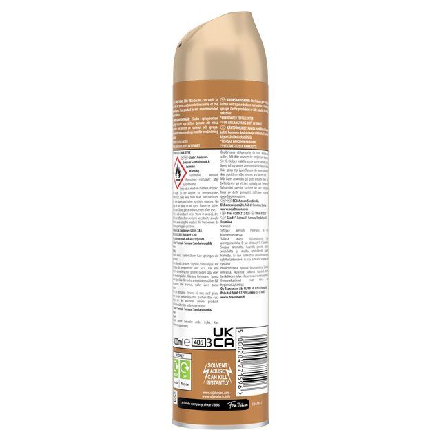 Glade Aerosol Sandalwood &amp;amp; Jasmine Air Freshener   300ml