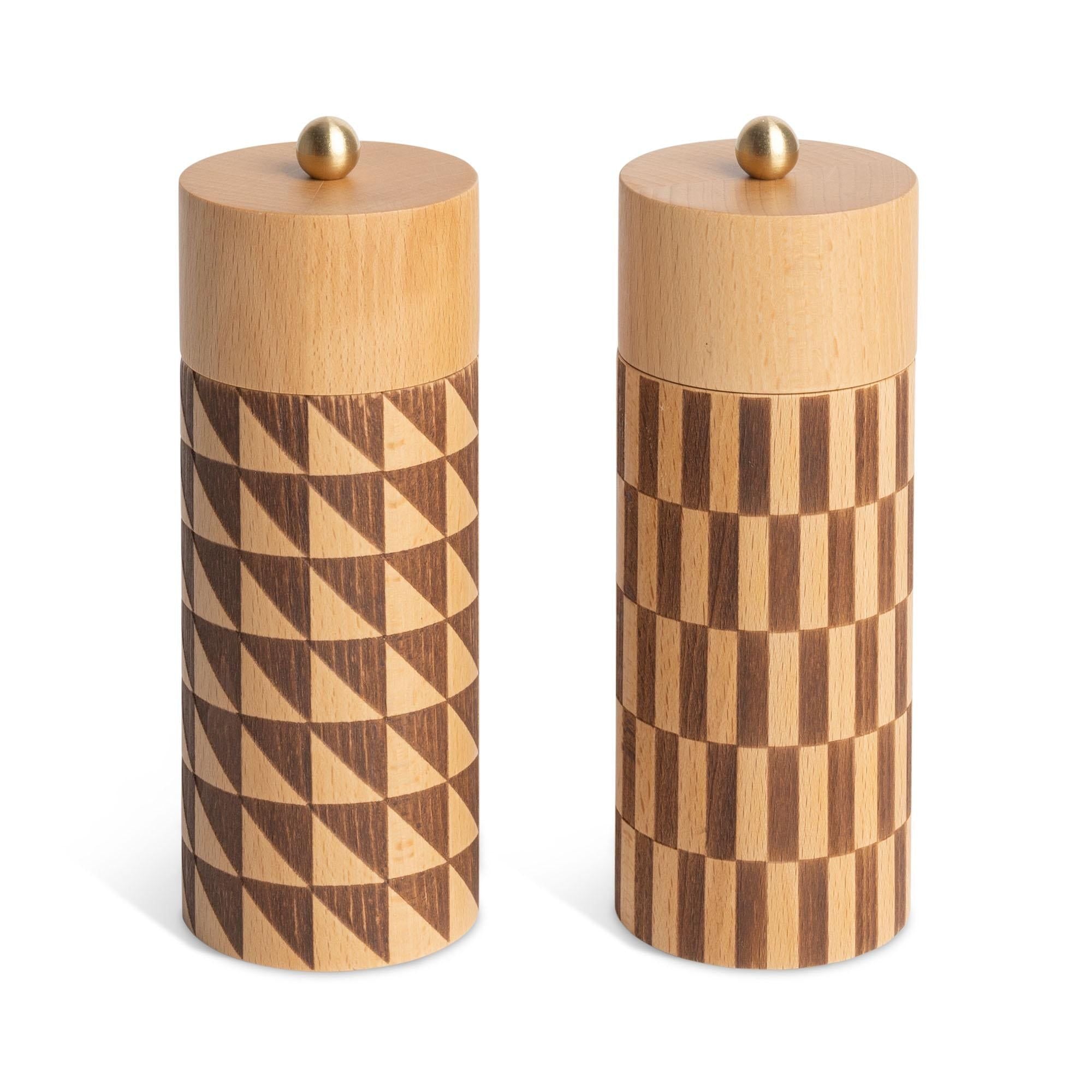 Habitat Etched Salt &amp;amp; Pepper Mills