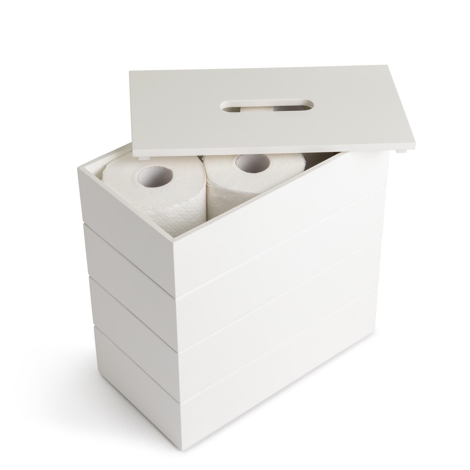 Habitat Tongue &amp;amp; Groove Toilet Roll Store White