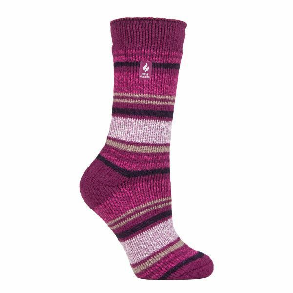 Heat Holders Ladies Thick Warm Thermal Socks 4-8 UK Deep Fuchsia (Barcelona)