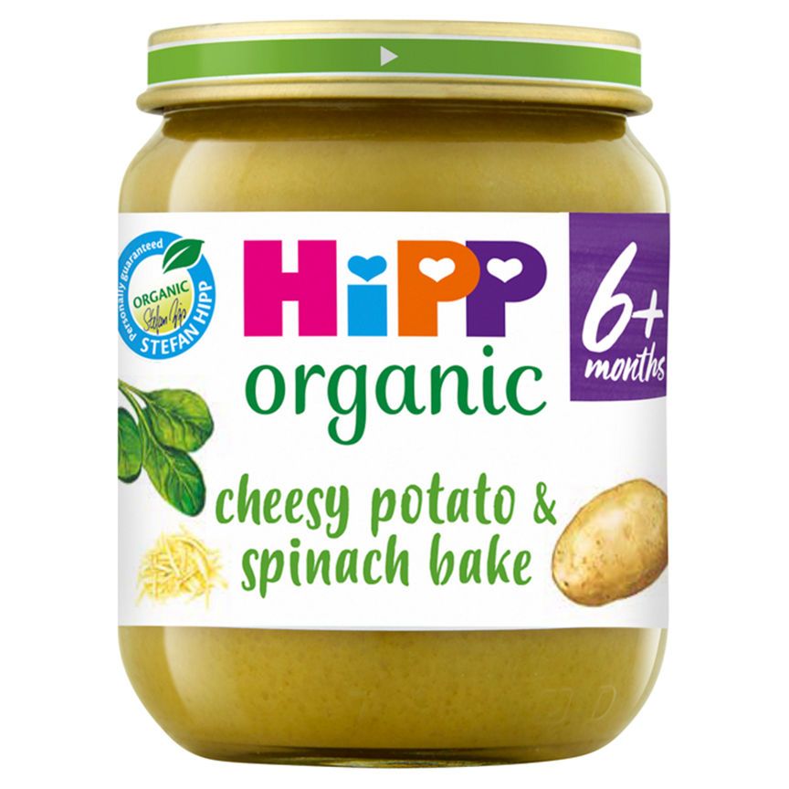 HiPP Cheesy Potato &amp;amp; Spinach Bake Baby Food Jar 6+ Months