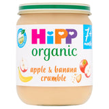 HiPP Organic Apple &amp;amp; Banana Crumble Baby Food Jar 7+ Months 160g