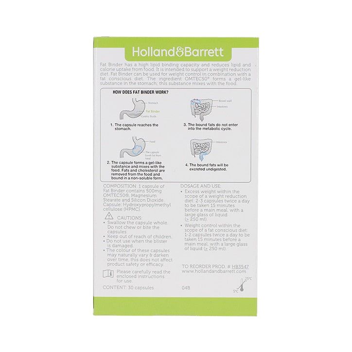 Holland &amp;amp; Barrett Fat Binder 15 Day Supply 30 Capsules