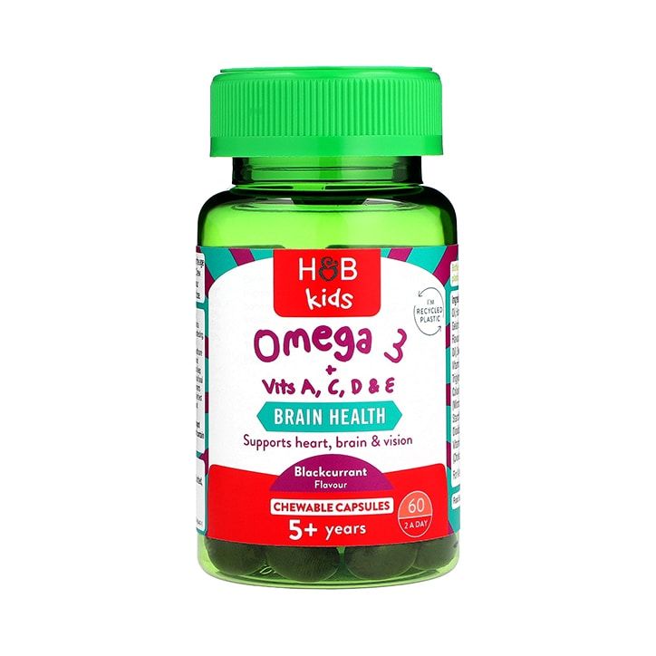 Holland &amp;amp; Barrett Kids Omega 3 Fish Oil Blackcurrant Flavour Chewable 60 Capsules