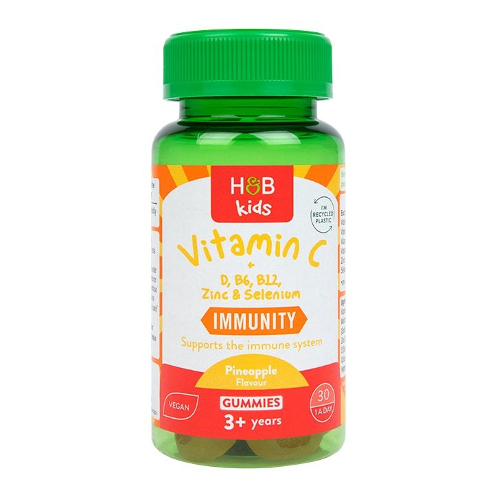 Holland &amp;amp; Barrett Kids Vitamin C Immune Support Pineapple Flavour 30 Gummies
