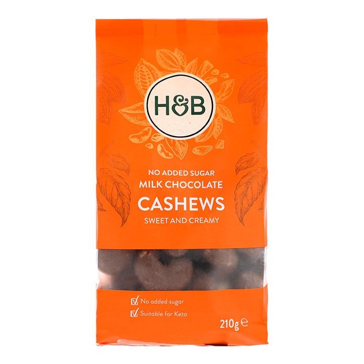 Holland &amp;amp; Barrett No Added Sugar Milk Chocolate Brazil Nuts 210g