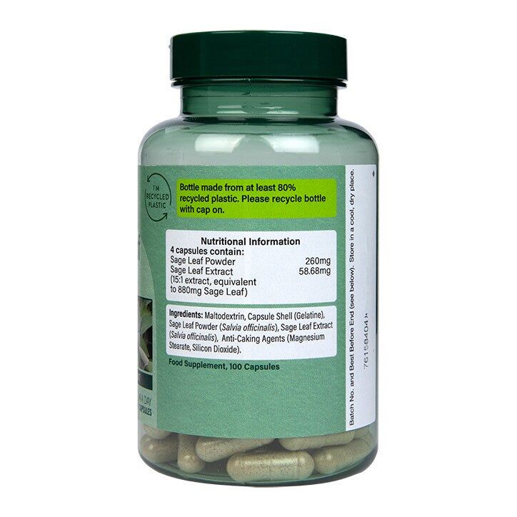 Holland &amp;amp; Barrett Sage Leaf 100 Capsules