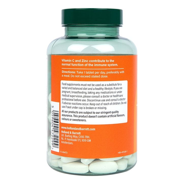 Holland &amp;amp; Barrett Vitamin C &amp;amp; Zinc 120 Tablets