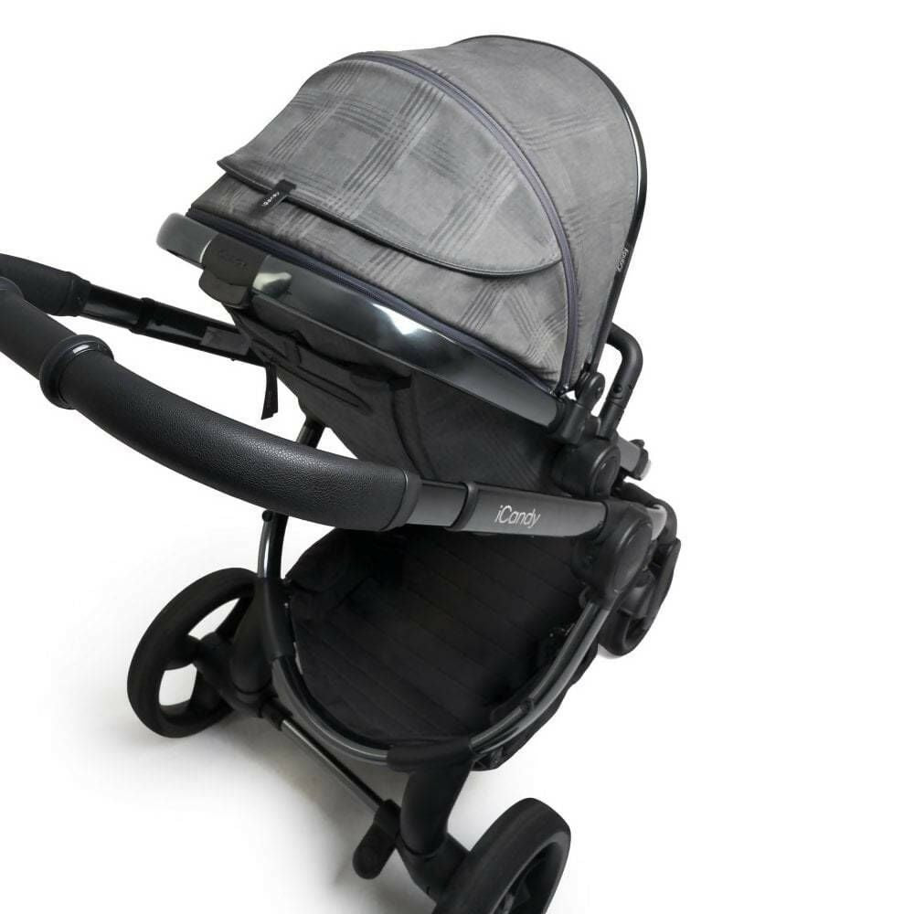 iCandy Peach Stroller and Carrycot - Phantom / Dark Grey Check