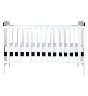 Ickle Bubba Coleby Style Cot Bed and Sprung Mattress - Mono Mountains