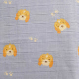Ziggle Cotton Muslin Square - Blue Cockapoo Dog Print