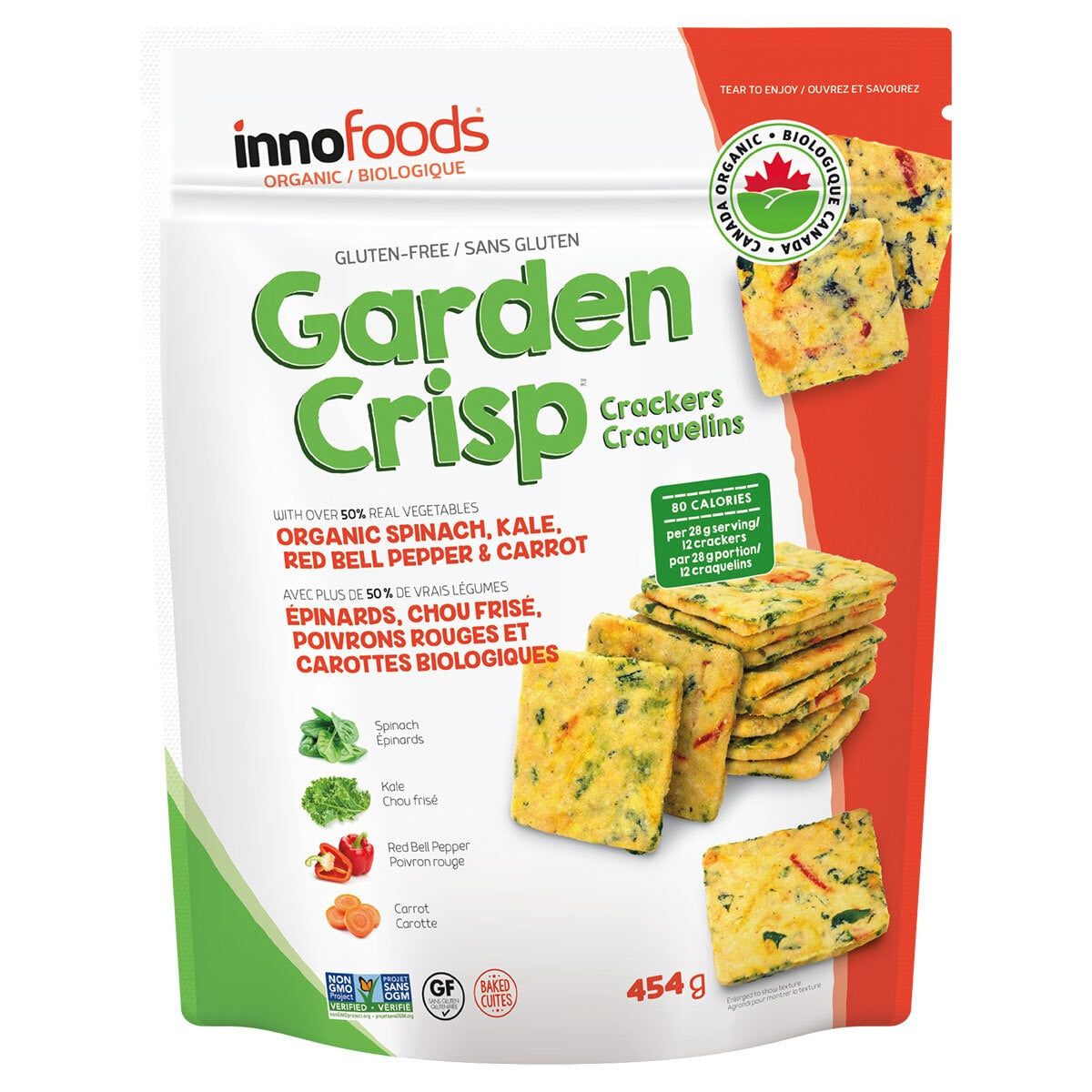 Inno Foods Organic Garden Crisp Crackers, 454g