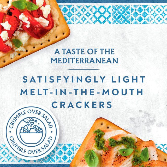 Jacob's Mediterranean Pinch of Salt Crackers   5 x 38g