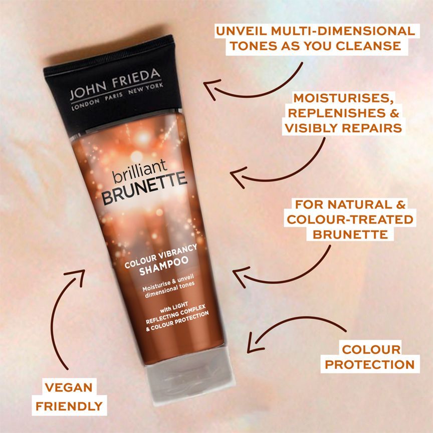 John Frieda Brilliant Brunette Colour Protecting Moisturising Shampoo