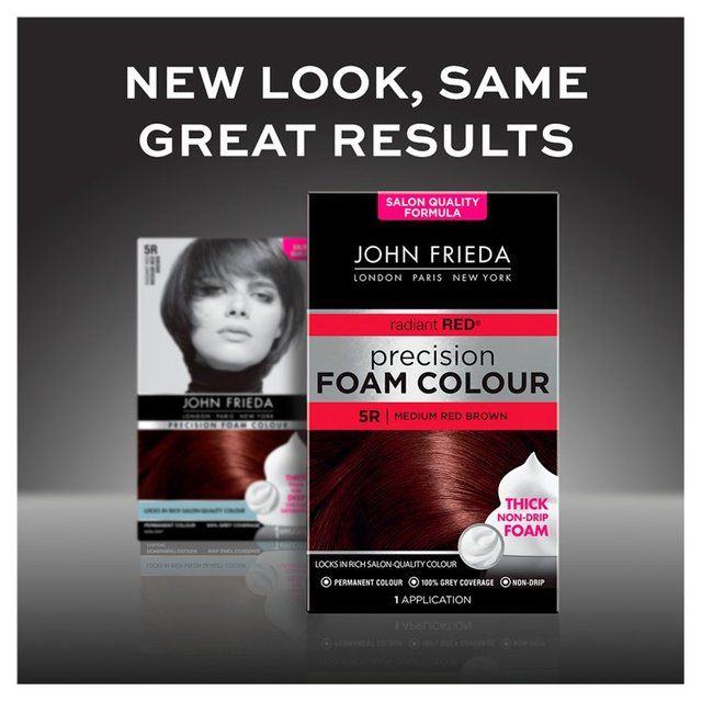 John Frieda Precision Foam Colour Hair Dye Medium Red Brown 5R
