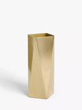 John Lewis ANYDAY Faceted Vase, H23cm, Gold