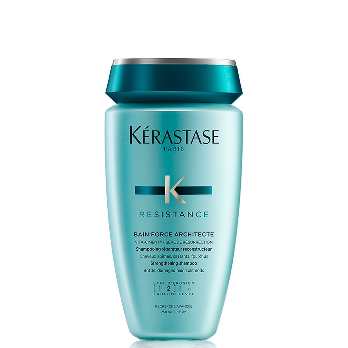 K&amp;eacute;rastase Resistance, Strengthening Shampoo, For Damaged Hair &amp;amp; Split Ends, With Vita-Ciment Complex 250ml