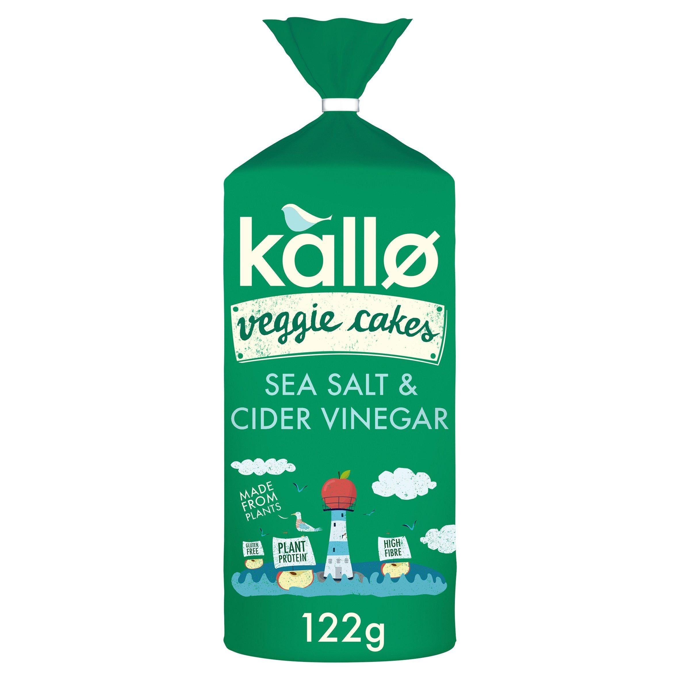 Kallo Lentil &amp;amp; Pea Veggie Cakes Sea Salt &amp;amp; Cider Vinegar 122g