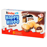 Kinder 5 Happy Hippo Milk &amp;amp; Cocoa Cream Biscuits   103.5g
