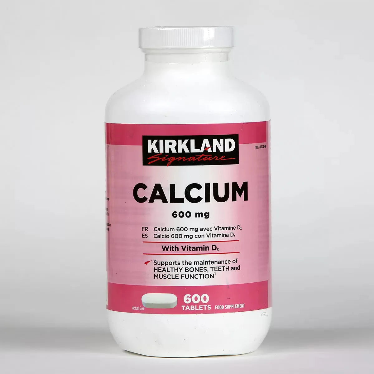 Kirkland Signature Calcium &amp;amp; Vitamin D3, 600 Count