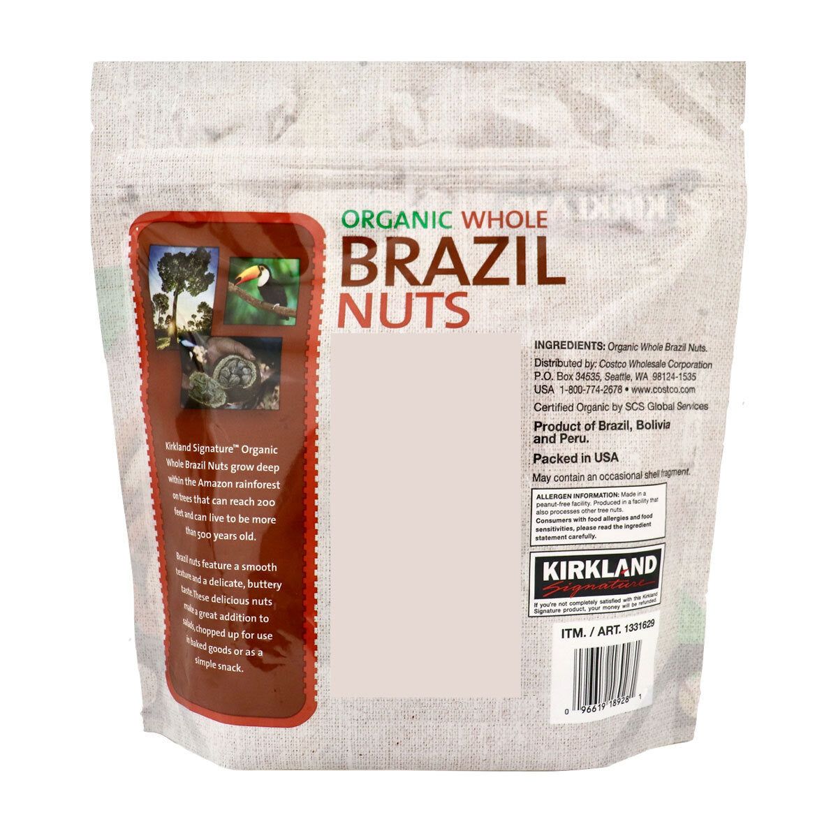 Kirkland Signature Organic Brazil Nuts, 680g