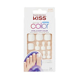 Kiss Salon Acrylic Fn Toe Nails - White