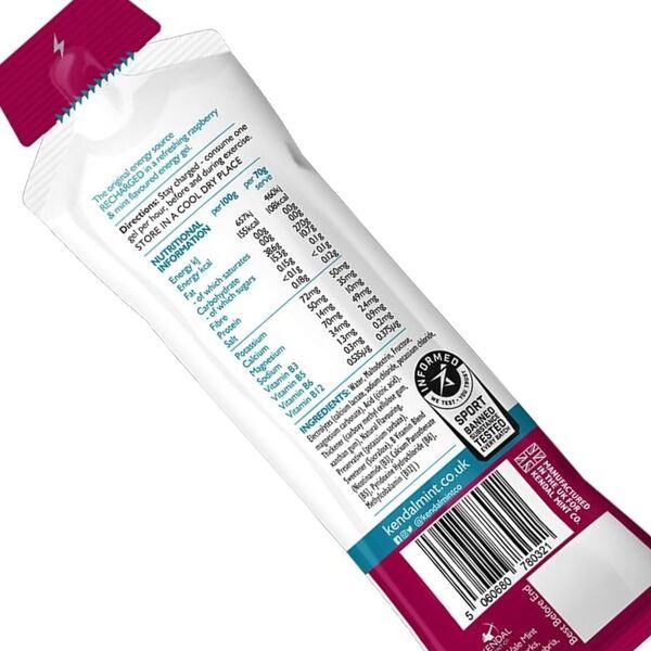 KMC NRG Gel Energy Gel Raspberry &amp;amp; Mint - 12x70g