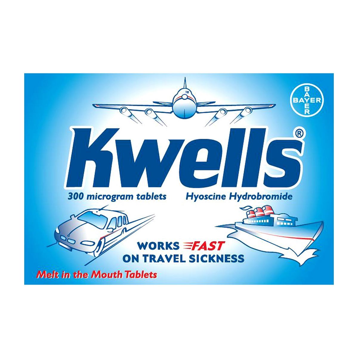 Kwells 300 Microgram Tablets - 12 tablets