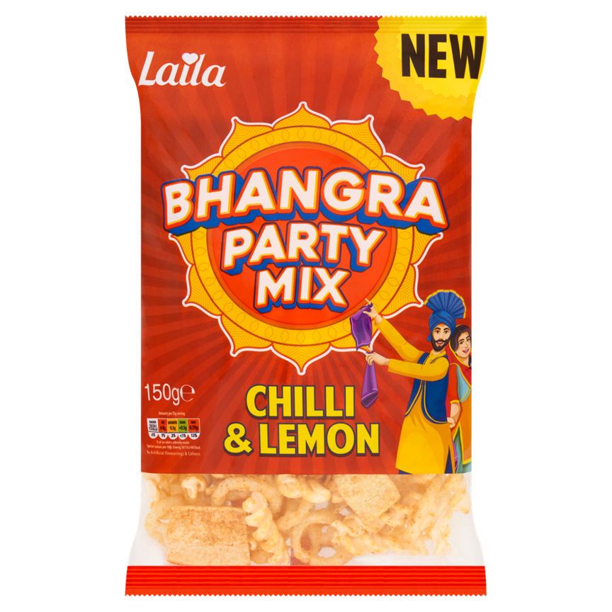 Laila Bhangra Party Mix Chilli &amp;amp; Lemon 150g